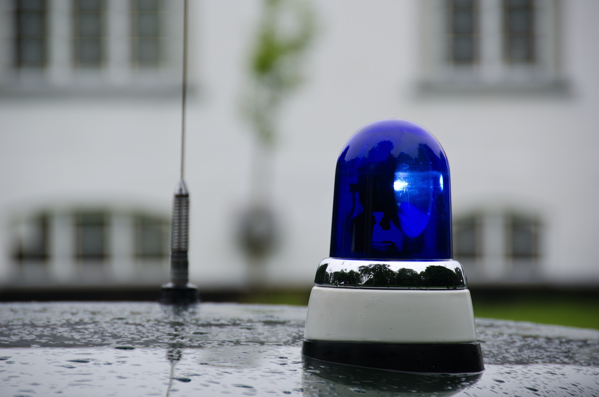 Blue emergency vehicle lighting